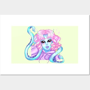 Pastel Alien Girl Posters and Art